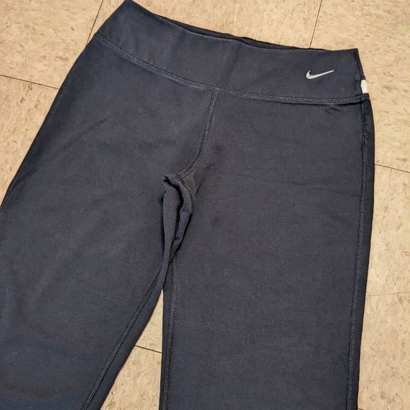 Black Nike Dri-Fit Sweatpants; Size L; Short to Mid-Rise; straight leg - Picture 3 of 8